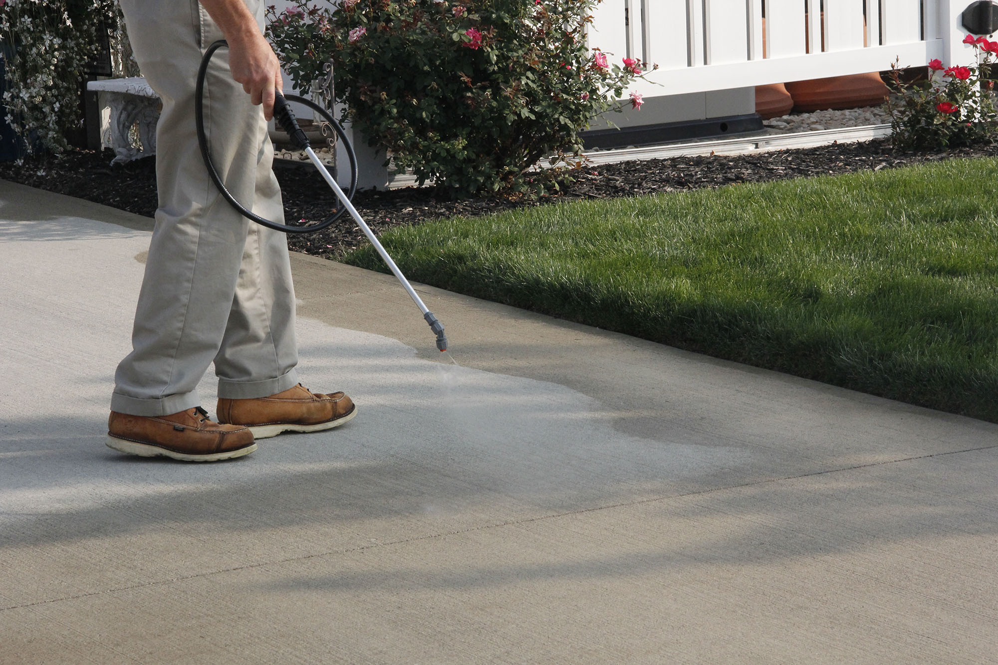 Applying Impede Repel to driveway
